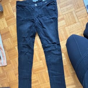 Current / Elliot  the Skinny ripped jeans black